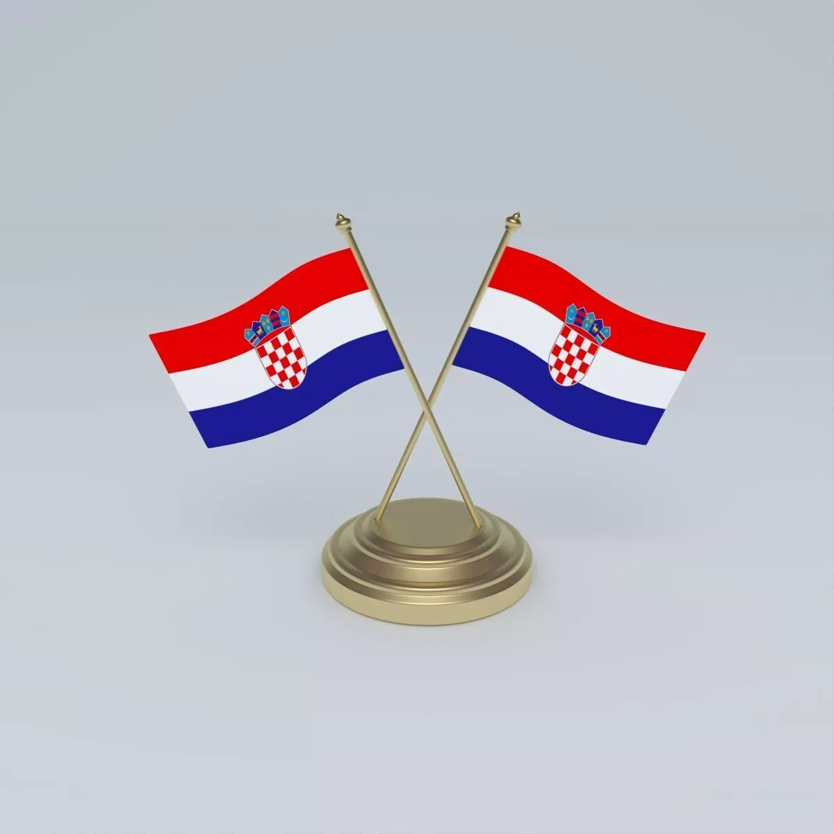 Flag of Croatia 3D model