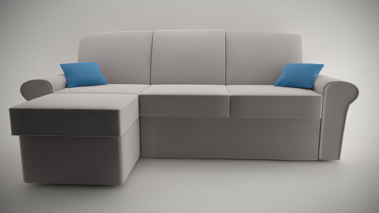Living Room Sofa AP1 Series - Game Ready Low-poly 3D model_3