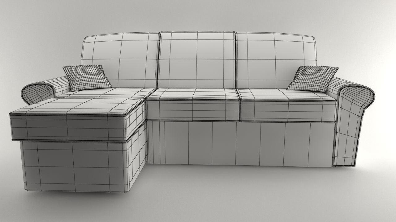 Living Room Sofa AP1 Series - Game Ready Low-poly 3D model_8