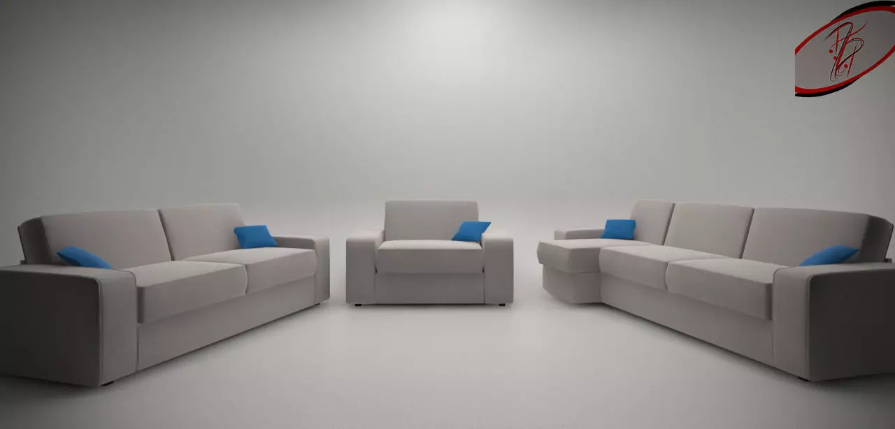 Living Room Sofa AP2 Series - Game Ready Low-poly 3D model_0