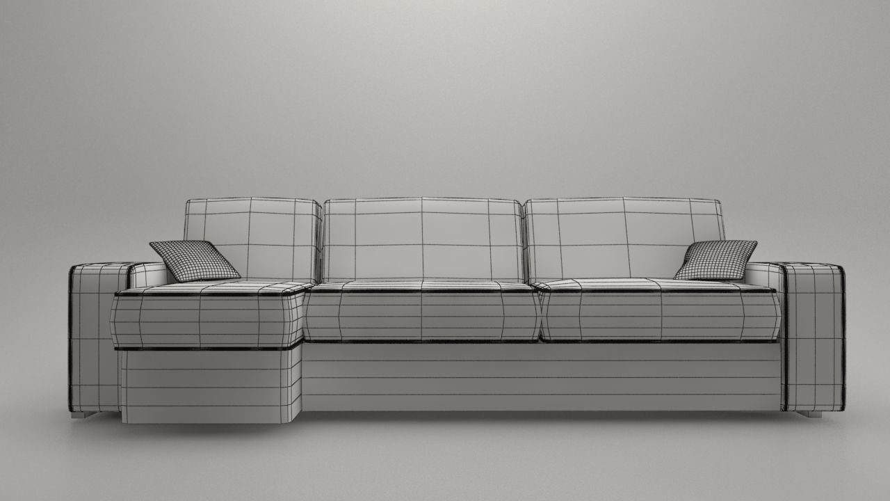 Living Room Sofa AP2 Series - Game Ready Low-poly 3D model_4