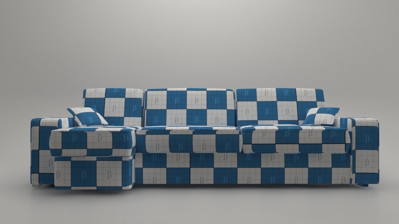 Living Room Sofa AP2 Series - Game Ready Low-poly 3D model_5