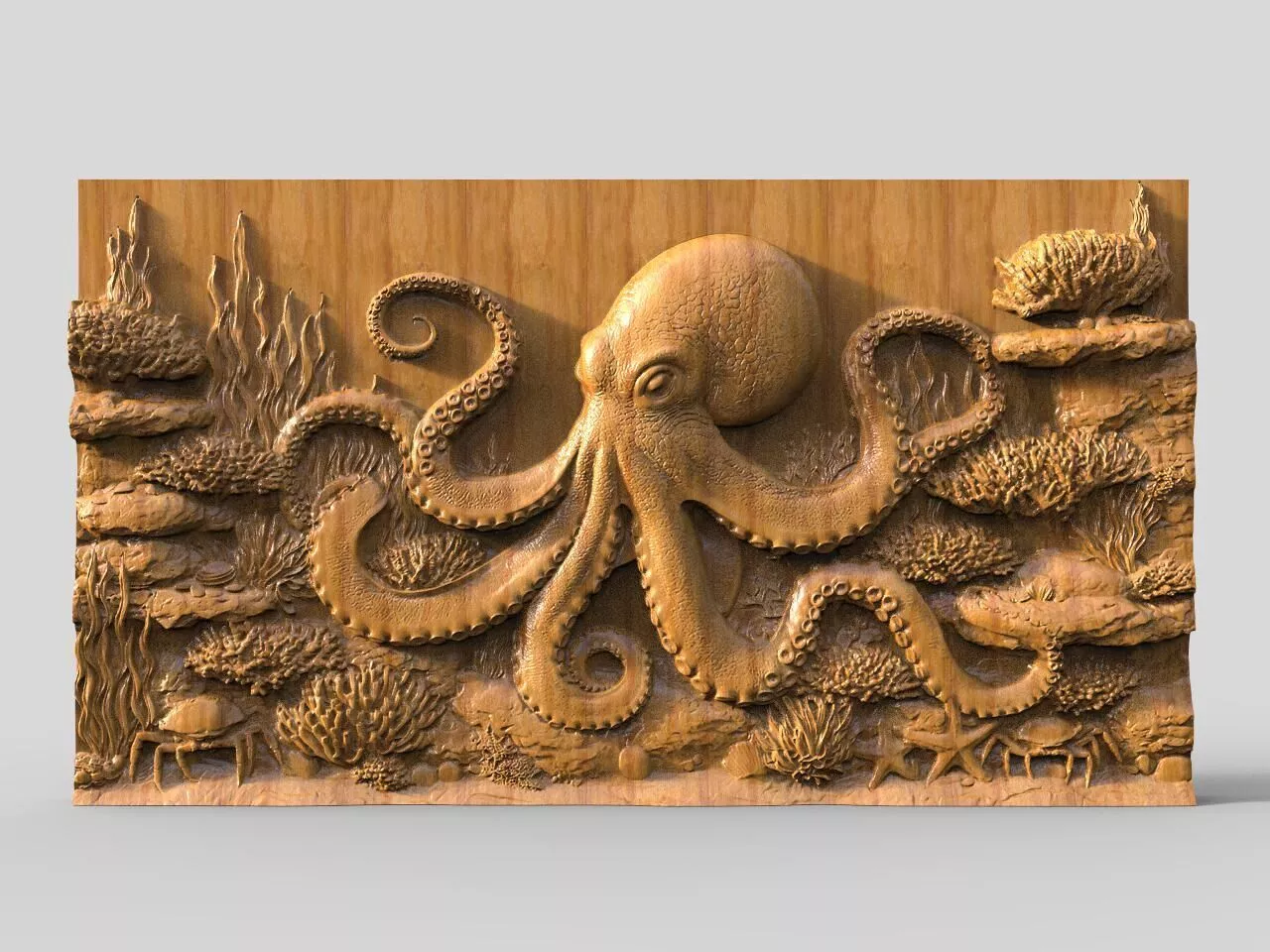 Octopus CNC STL file 3D print model
