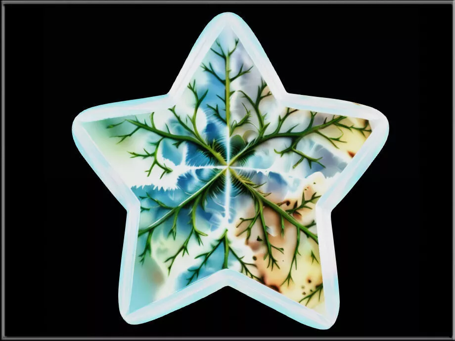 Moss Agate Star Low-poly 3D model