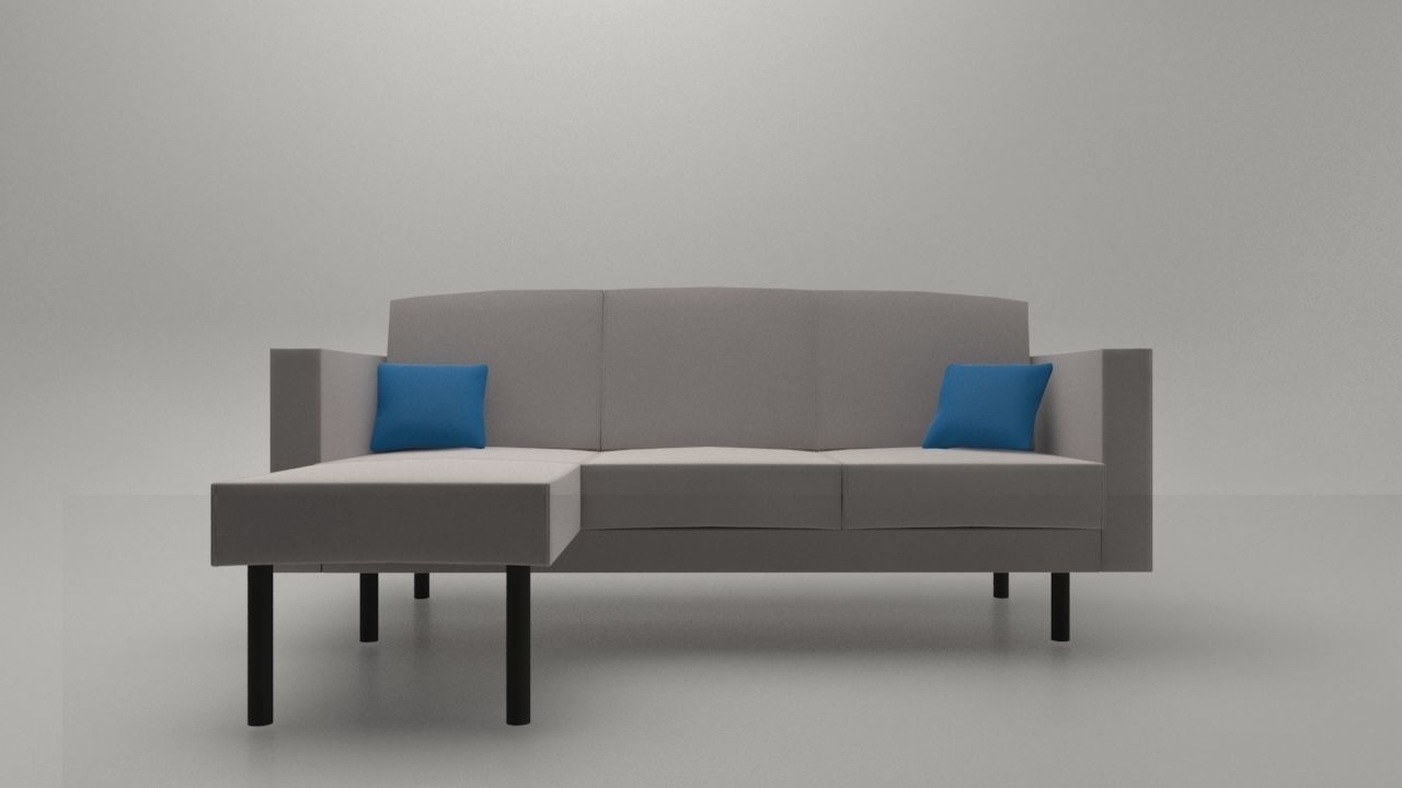 Living Room Sofa AP3 Series - Game Ready Low-poly 3D model_4