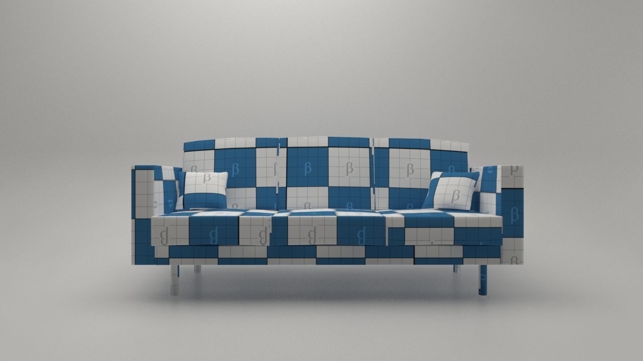 Living Room Sofa AP3 Series - Game Ready Low-poly 3D model_1