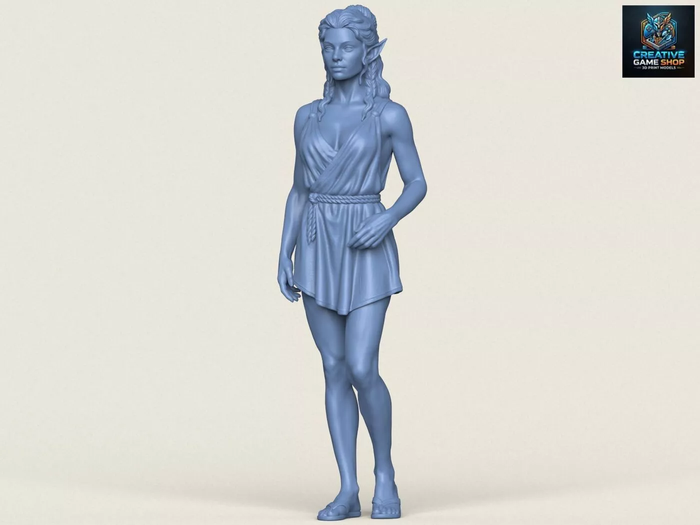 Beautiful Female Elf Character 3D print model