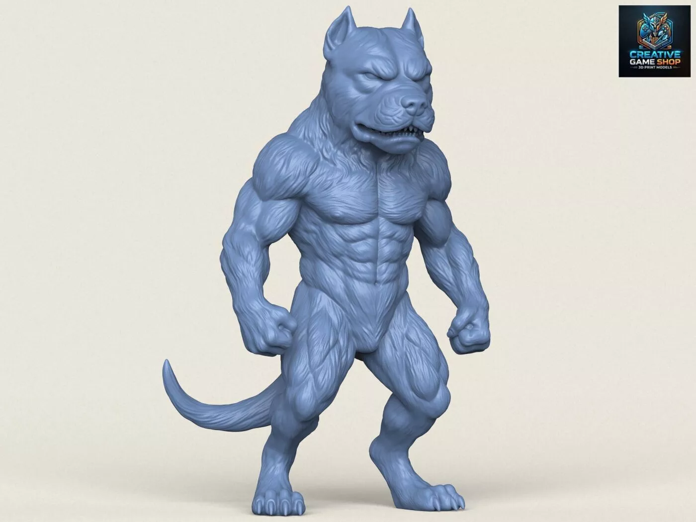 Bulldog Dog Character 3D print model