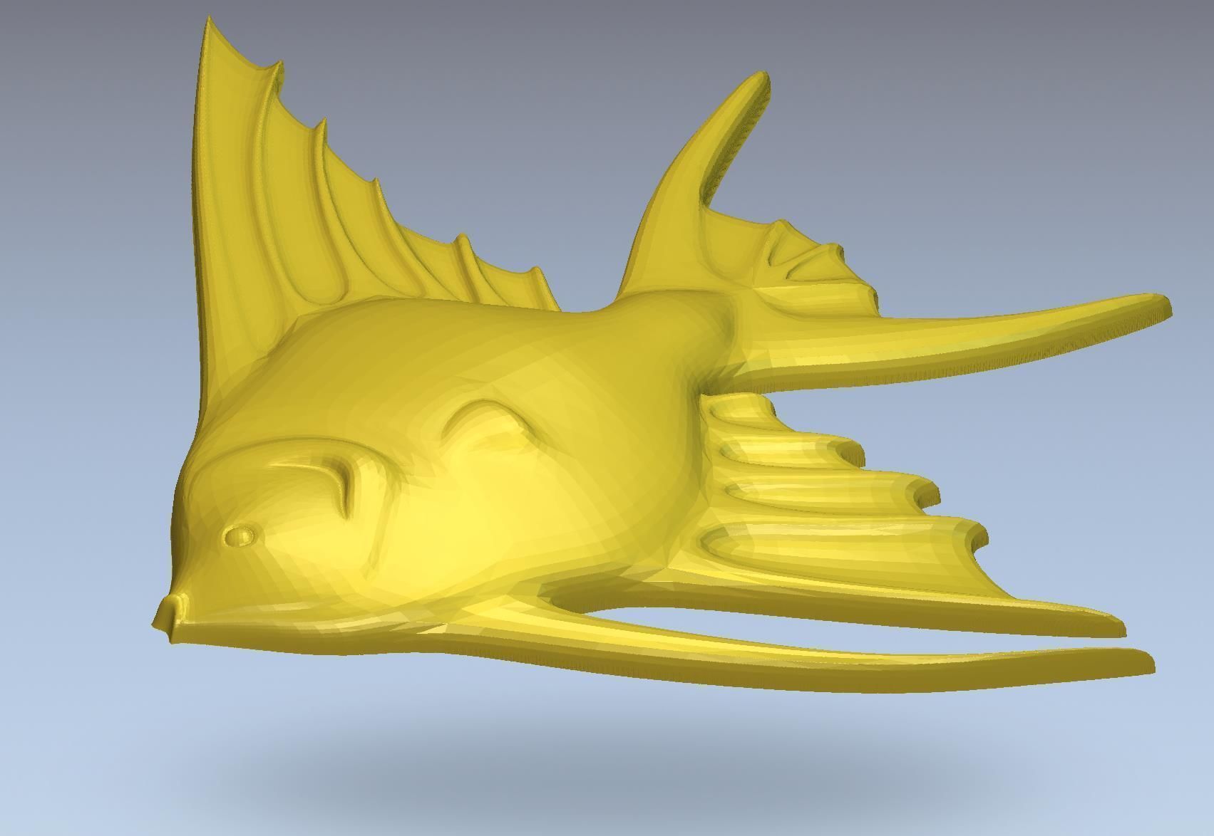 3D Model of Fish Angelfish 3D print model_3