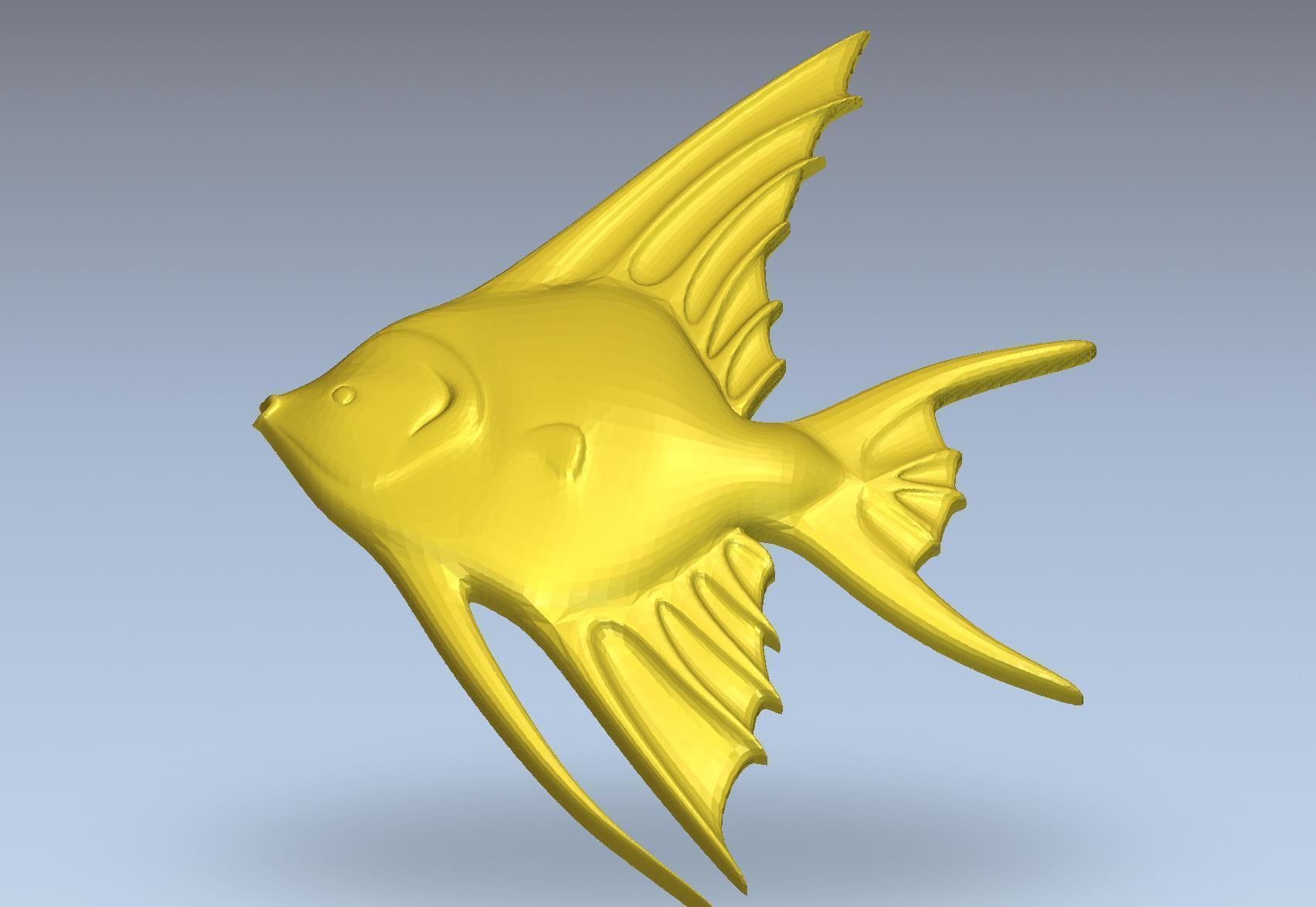 3D Model of Fish Angelfish 3D print model_1