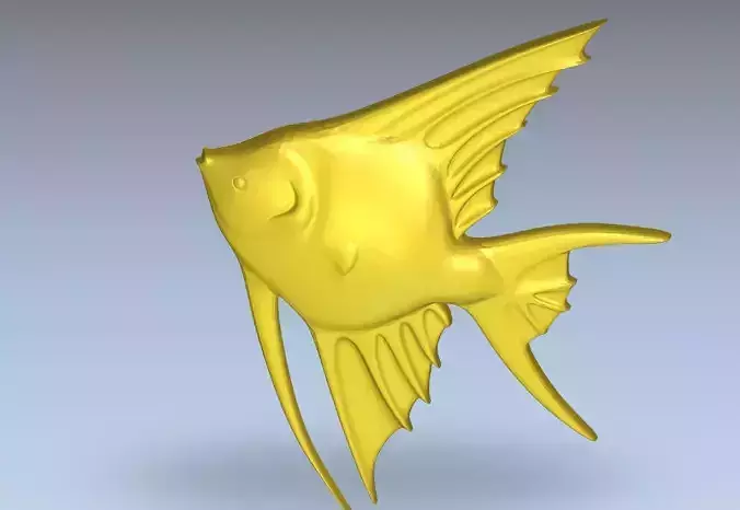 3D Model of Fish Angelfish 3D print model