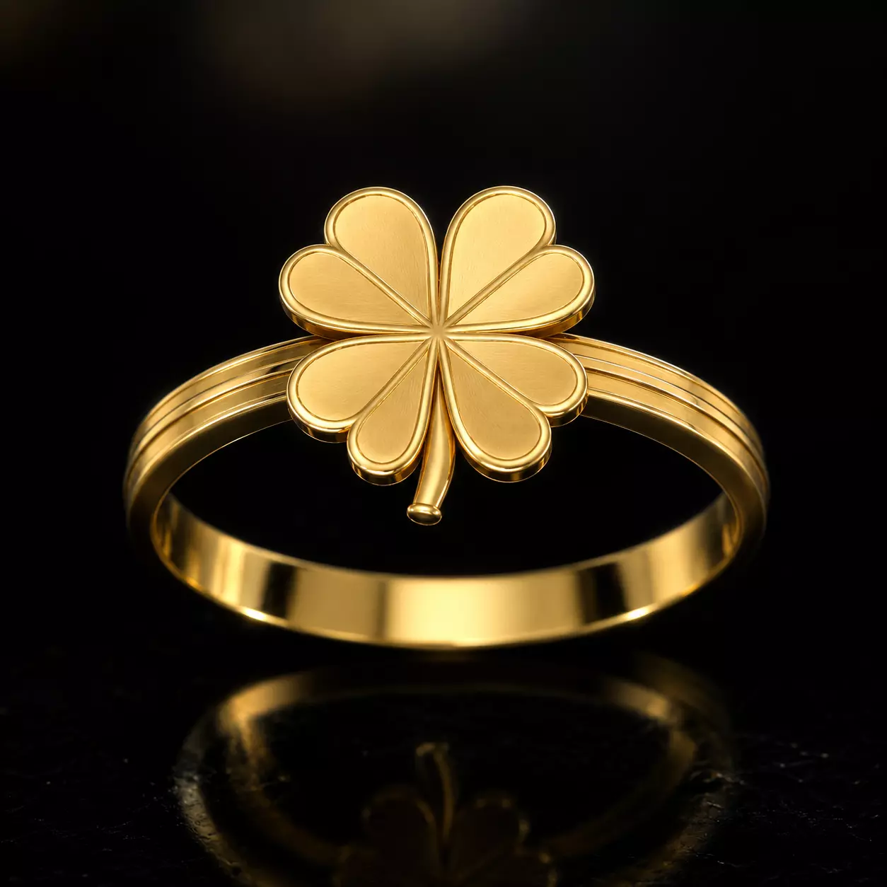FREE Lucky Clover Ring Free 3D print model