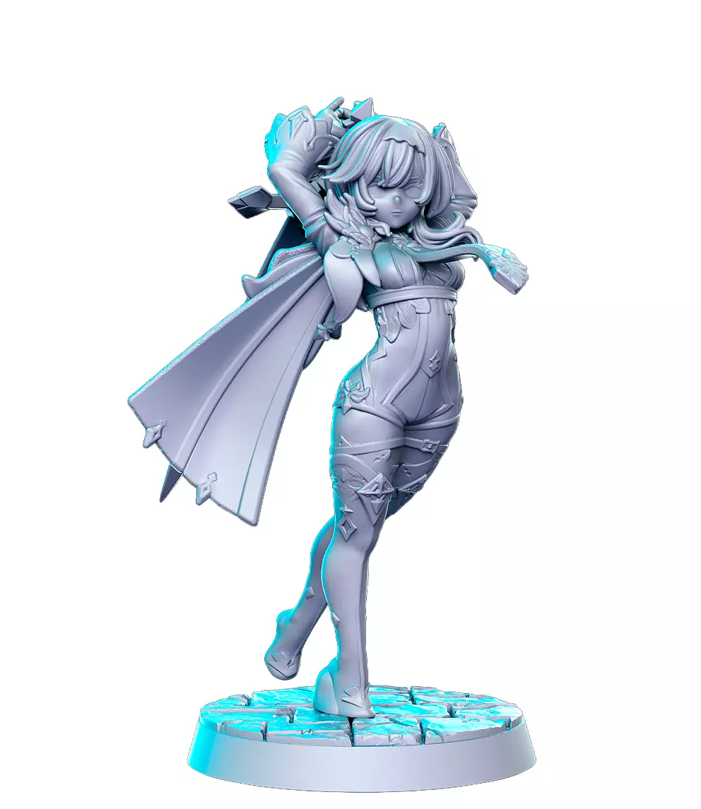 Eula 3D Print STL Miniature RPG 3D print model