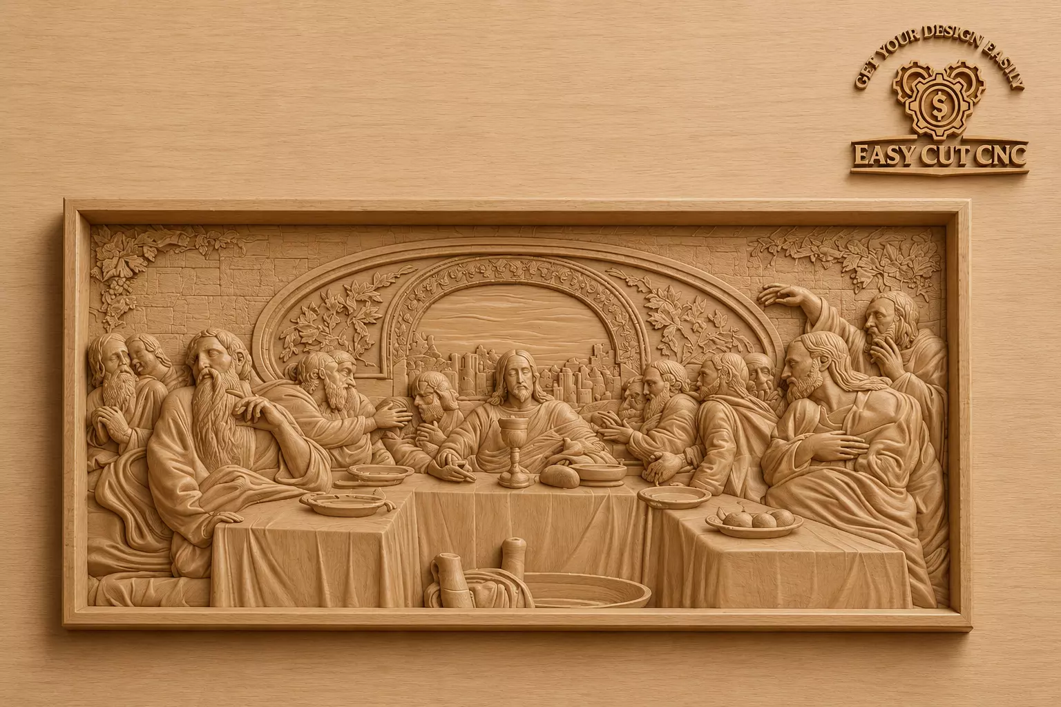 The Last Supper Detailed 3D Relief Scene 3D model