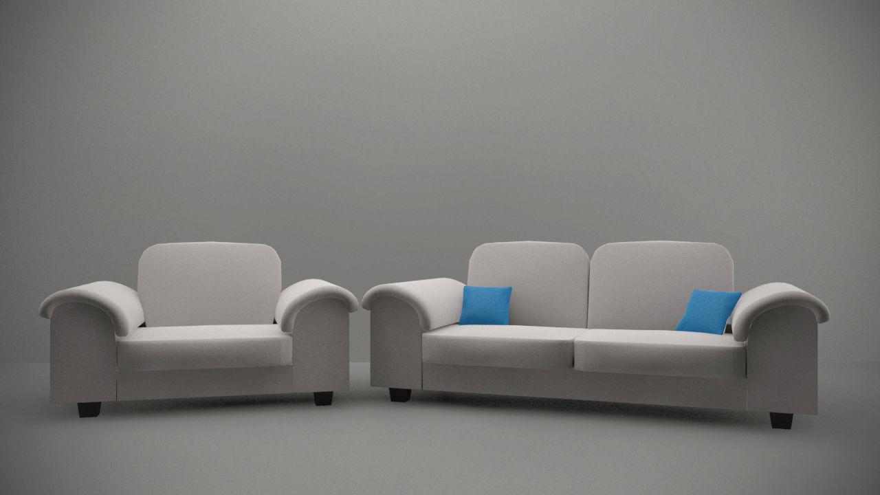 Living Room Sofa AP Collection - Game Ready Low-poly 3D model_7