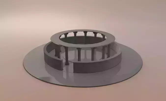 Temple circular pedestal