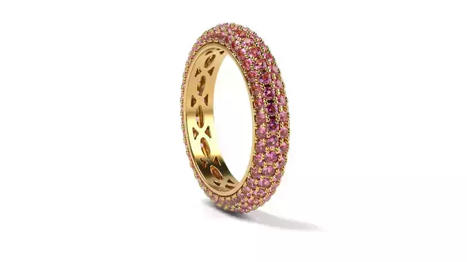 Pink Sapphires Round ring