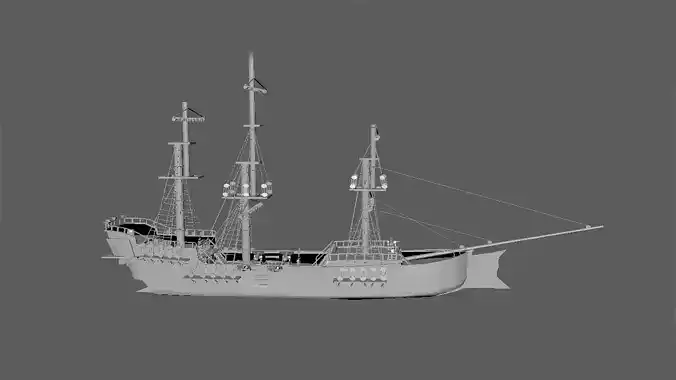 Pirate Ship phase-1 Free 3D model