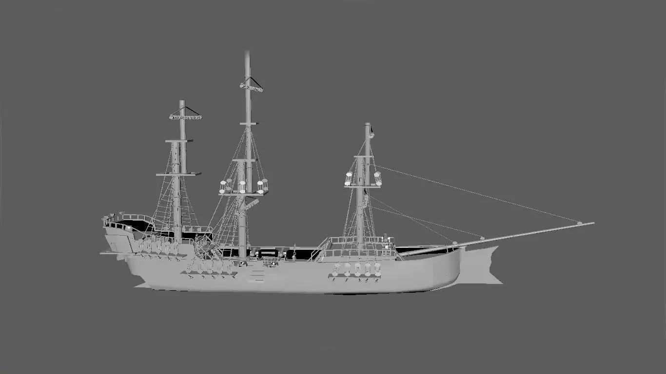 Pirate Ship phase-1 Free 3D model_0