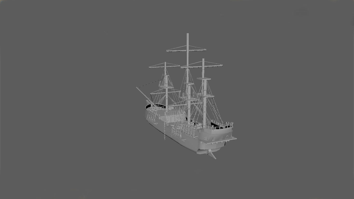 Pirate Ship phase-1 Free 3D model_4
