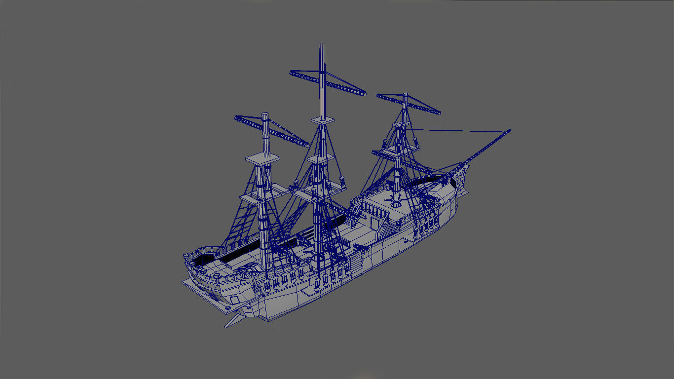 Pirate Ship phase-1 Free 3D model_2