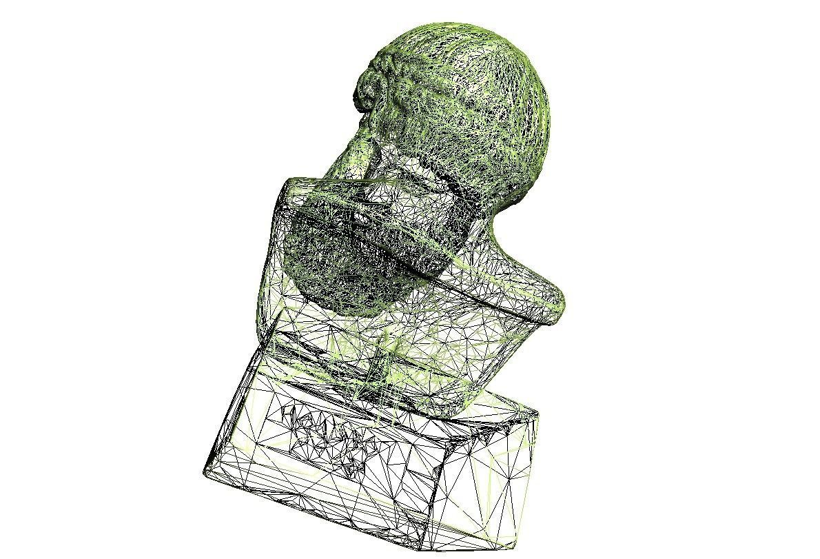 Bust Poseidon Low-poly 3D model_5