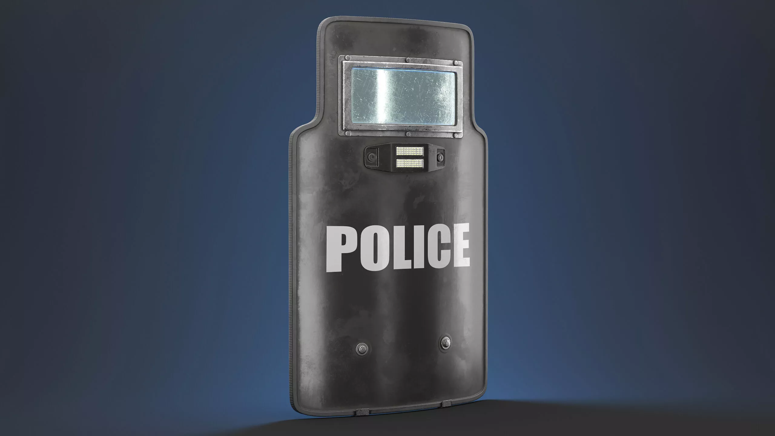 Police Tactical Riot Shield PBR 3D model