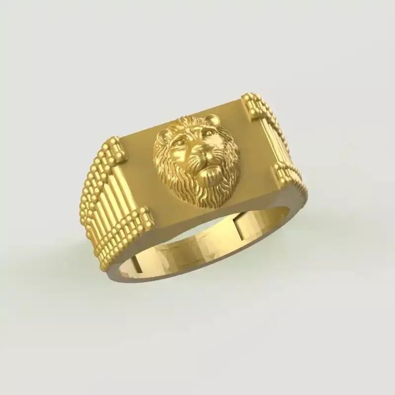 Lion ring stl file-3 3D print model