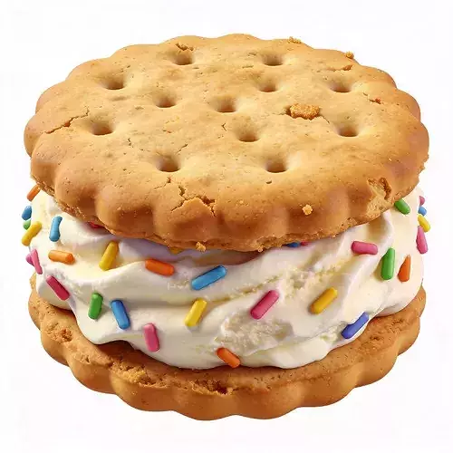 Stylized 3D Deluxe Ice Cream Sandwich Model
