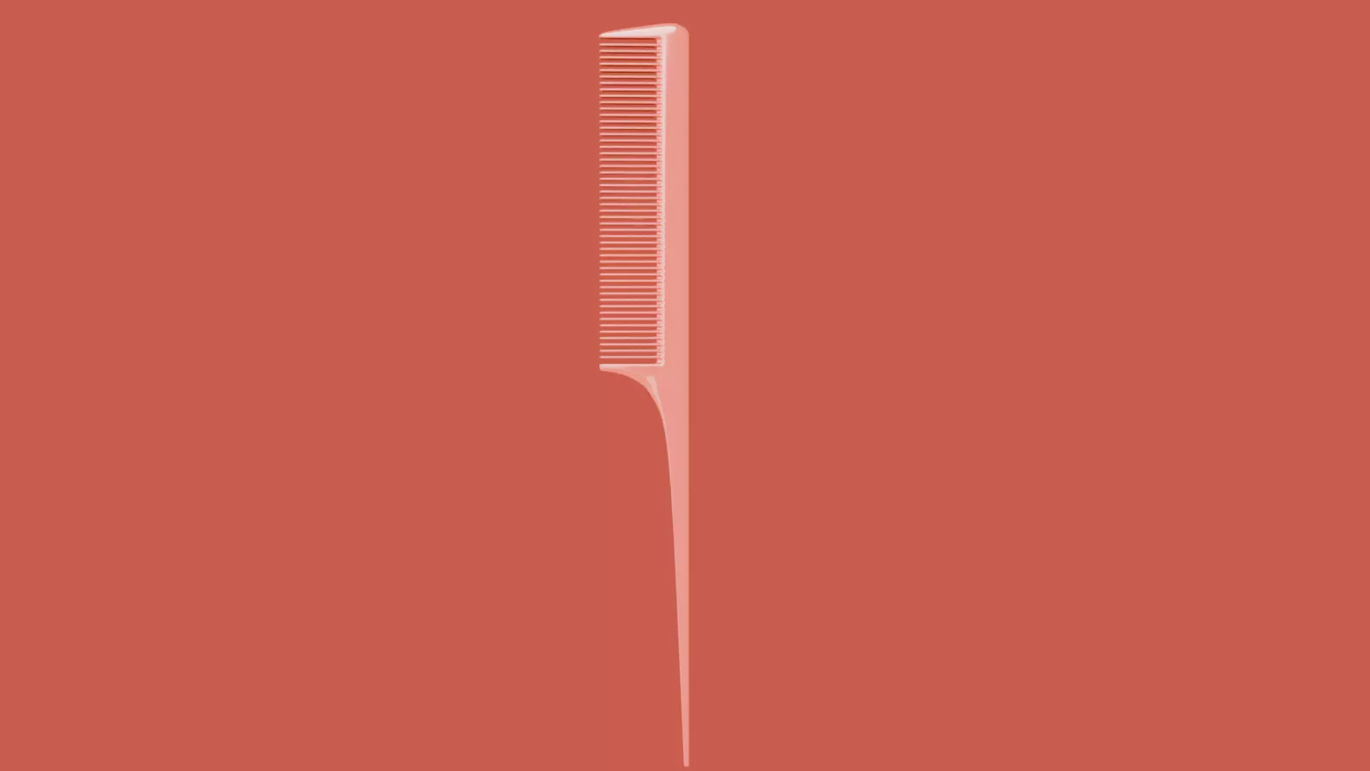 Realistic Rat Tail Hair Comb Salon Styling Comb 3D model