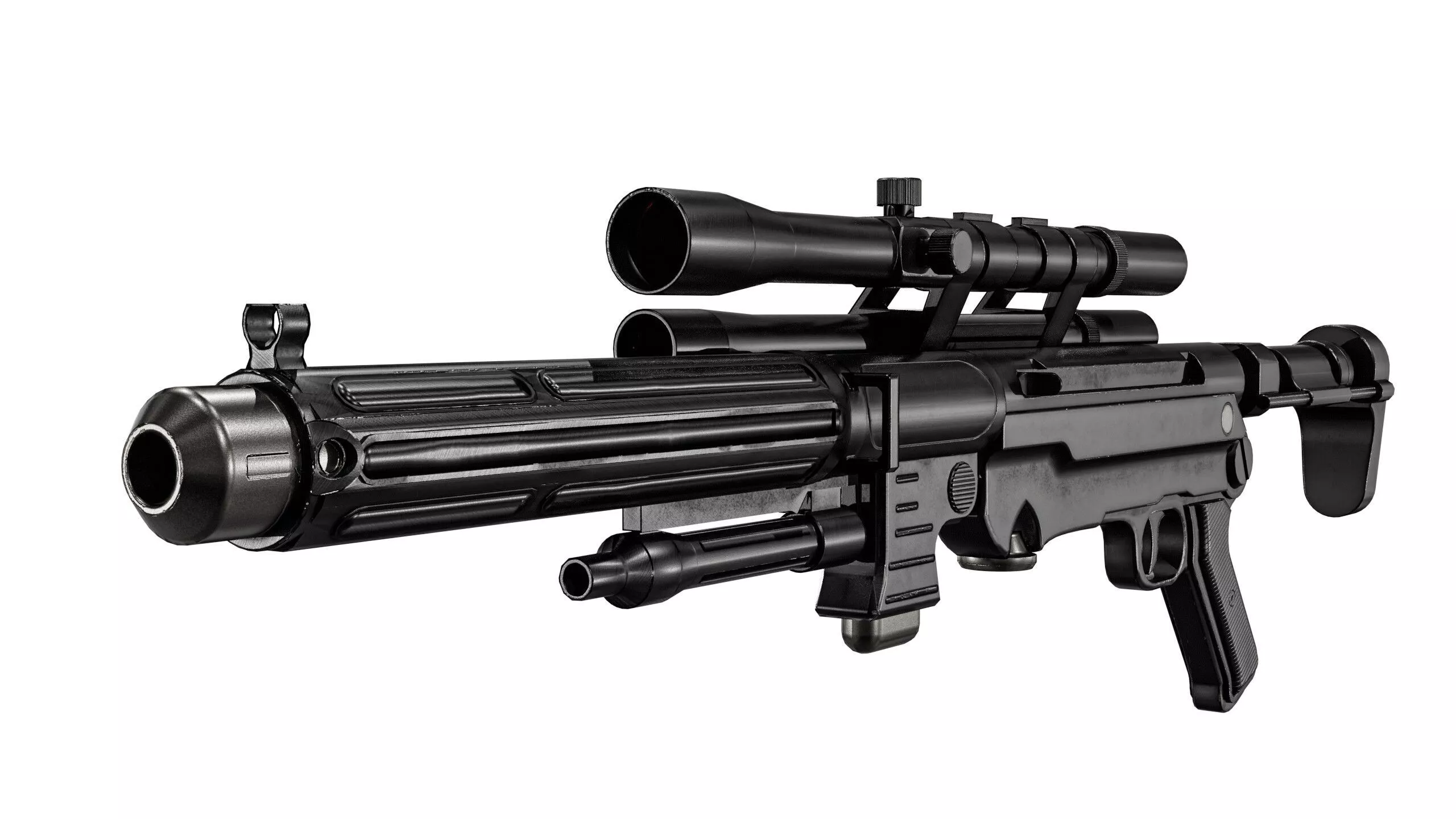 ISB Tactical Blaster Rifle And Galar 90 Rifle Low-poly 3D model