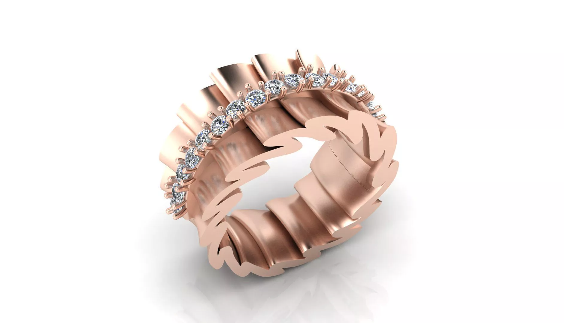 eternity fashion high jewelry ring 3D print model