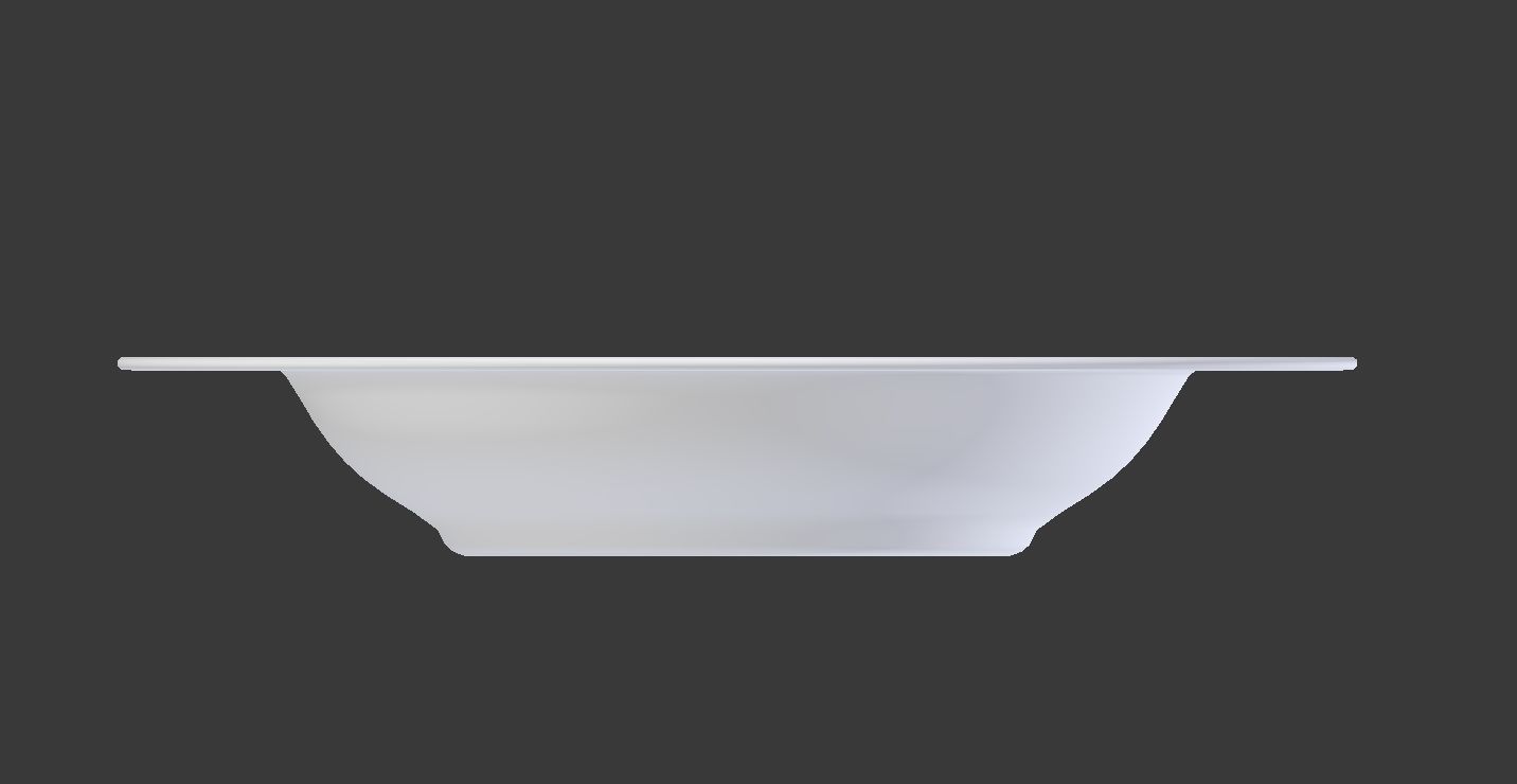 Round Soup Plate 3D model_3