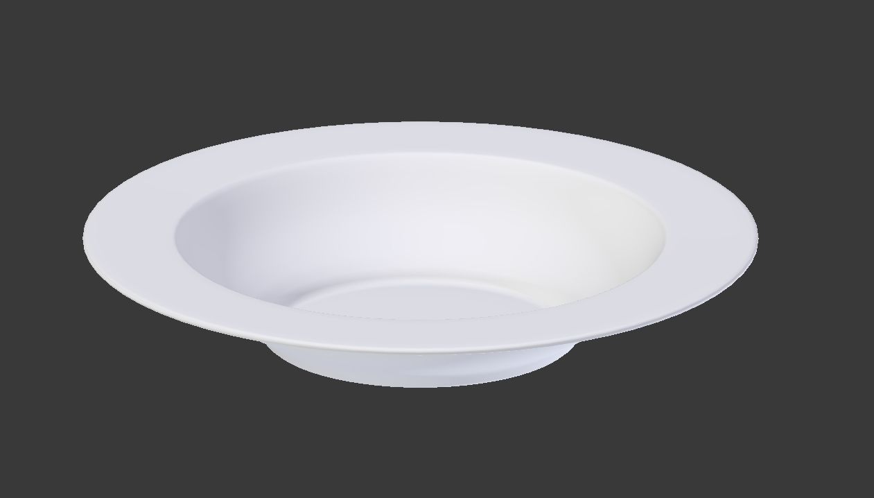 Round Soup Plate 3D model_1