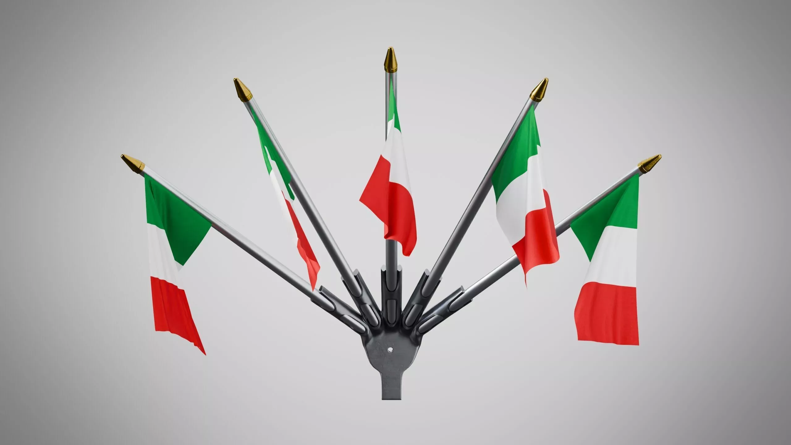 Wall Mount Flags 5 Of Jordan Low-poly 3D model