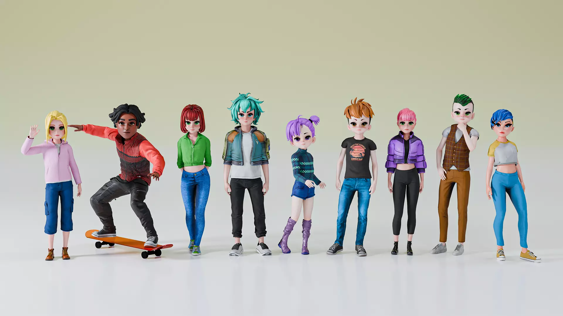 Stylized Character Pack V1 Low-poly 3D model