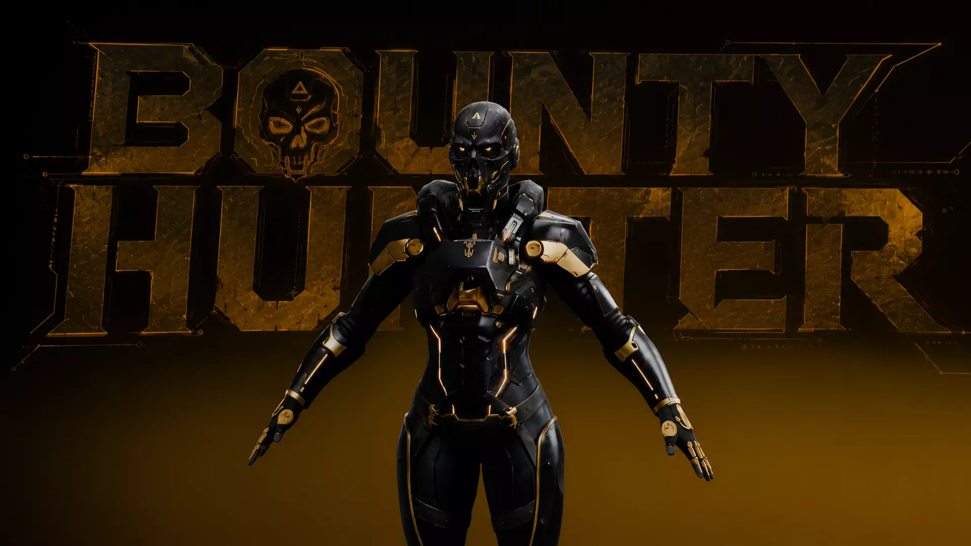 Female Bounty Hunter - Rigged Low-poly 3D model