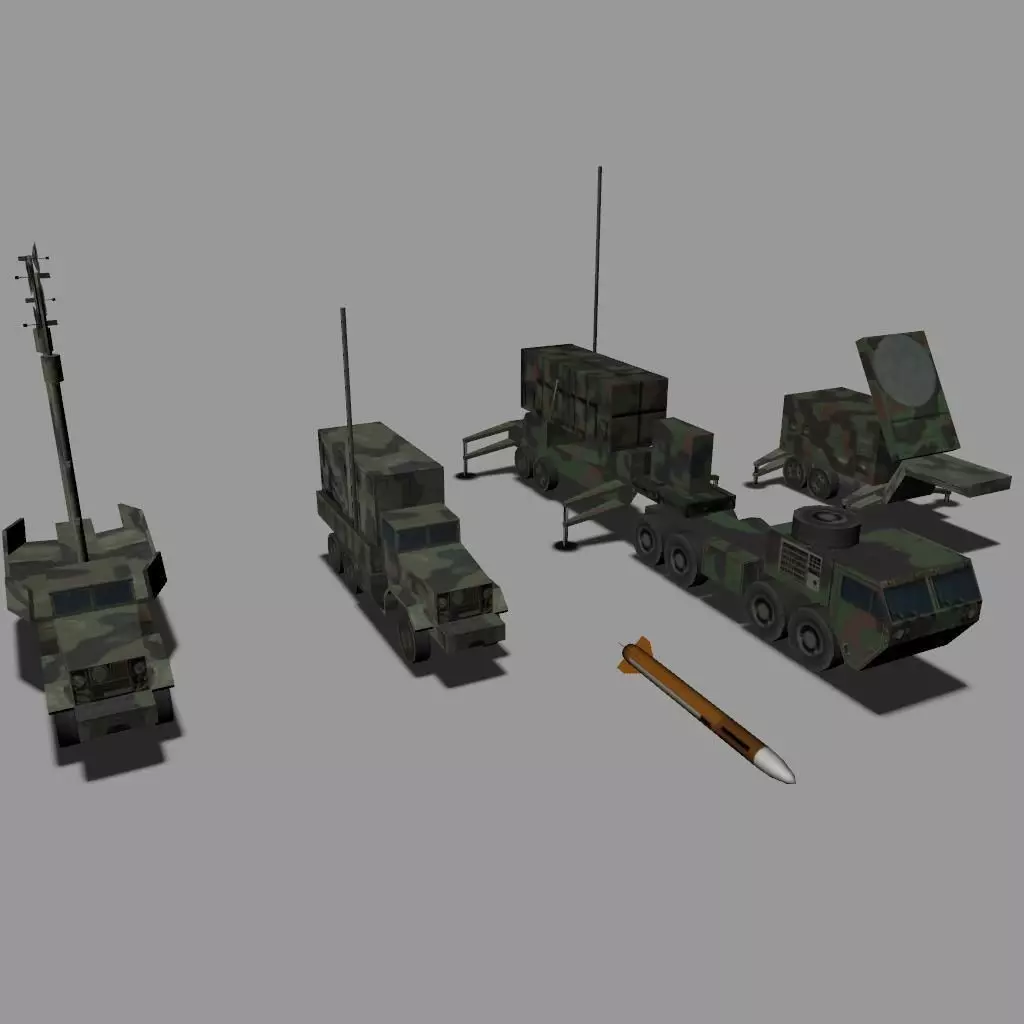 MIM-104 Patriot Low-poly 3D model