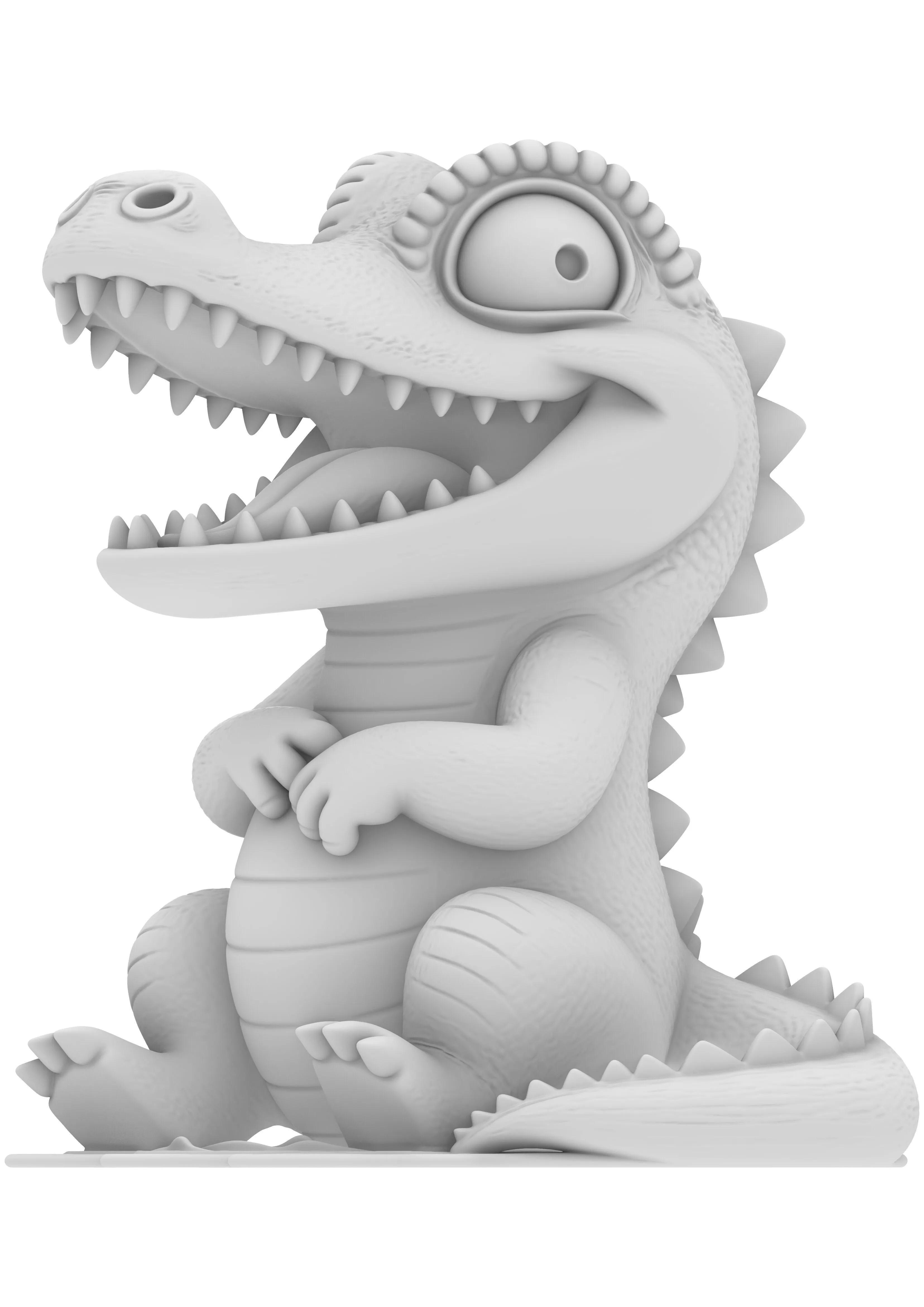 Chibi Splash Crocodile 3D print model