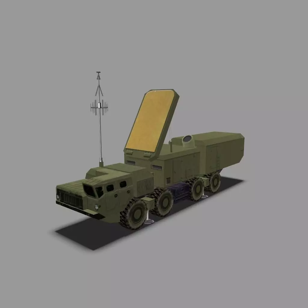 S300 Radar Low-poly 3D model