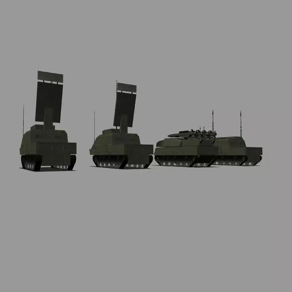 SA-11 Gadfly BUK Low-poly 3D model_0
