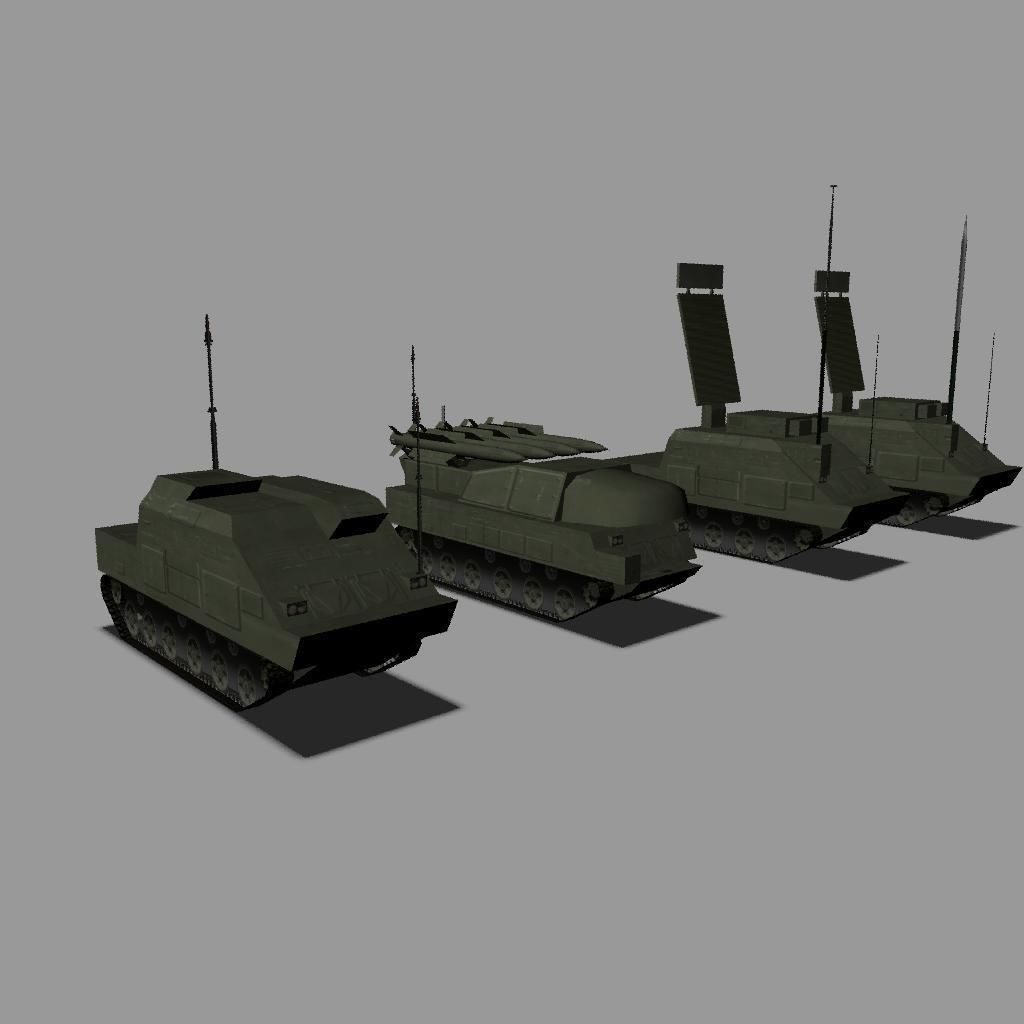 SA-11 Gadfly BUK Low-poly 3D model_1