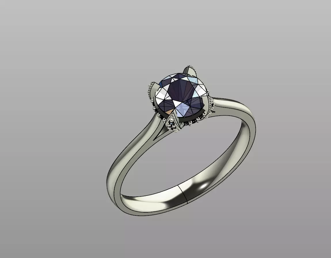 solitaire ring Free 3D print model
