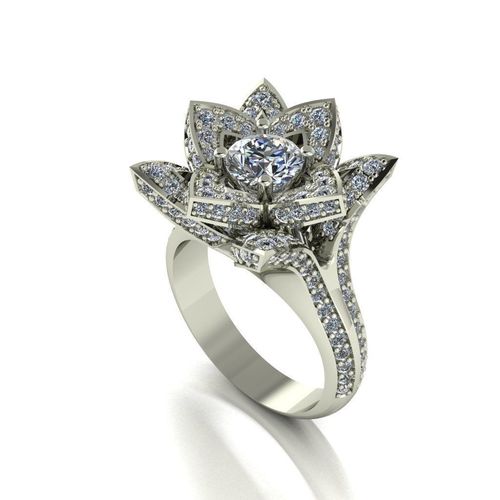 Lotus Ring 3D print model