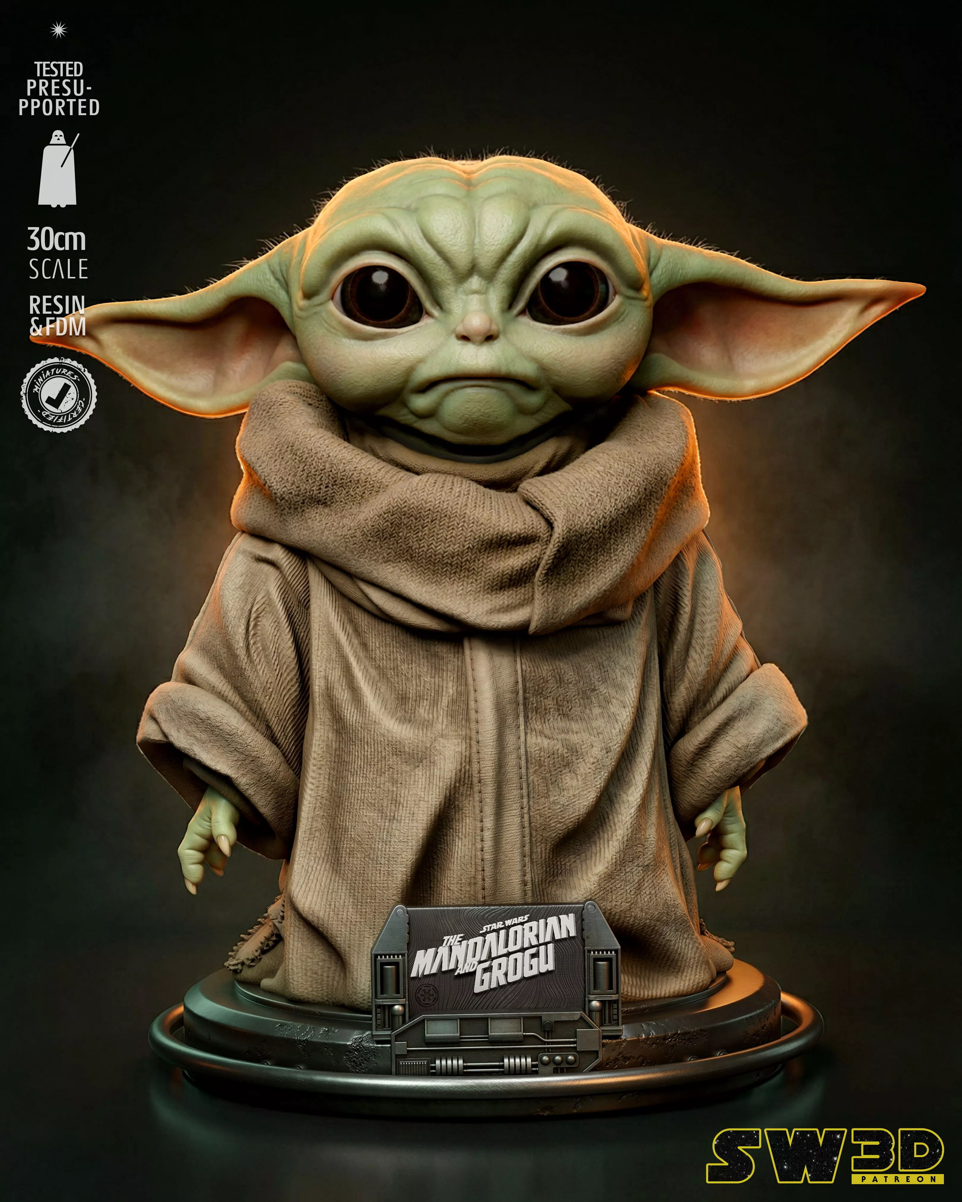 STAR WARS Grogu Portrait Bust 3D print model
