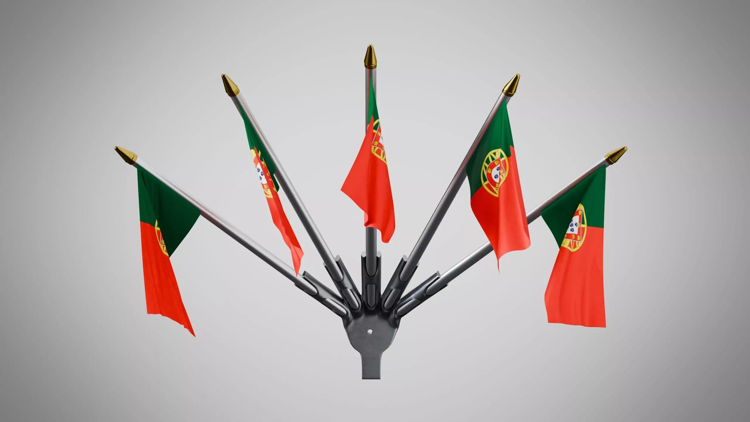 Wall Mount Flags 5 Of Portugal Low-poly 3D model