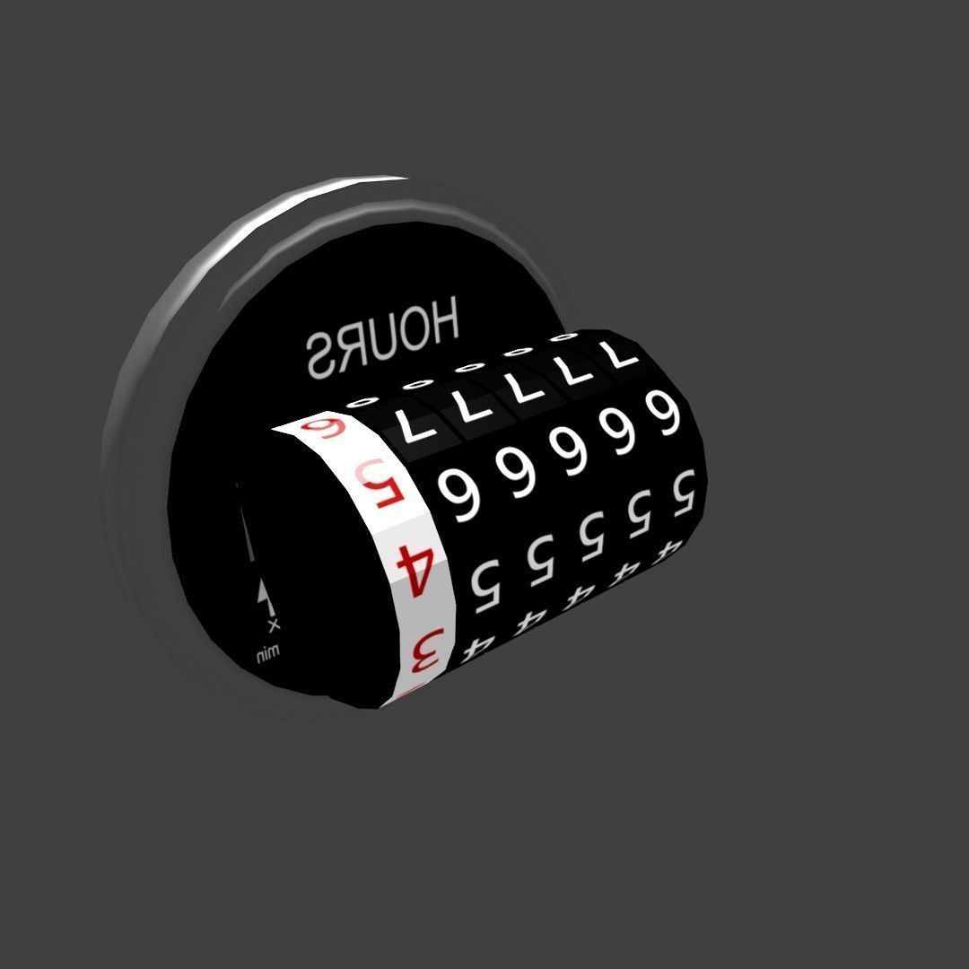 Heavy machine work time gauge 3D model_7