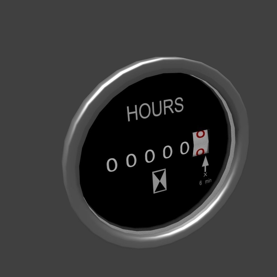 Heavy machine work time gauge 3D model_4