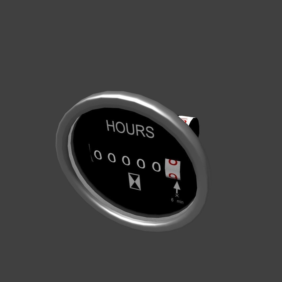 Heavy machine work time gauge 3D model_1