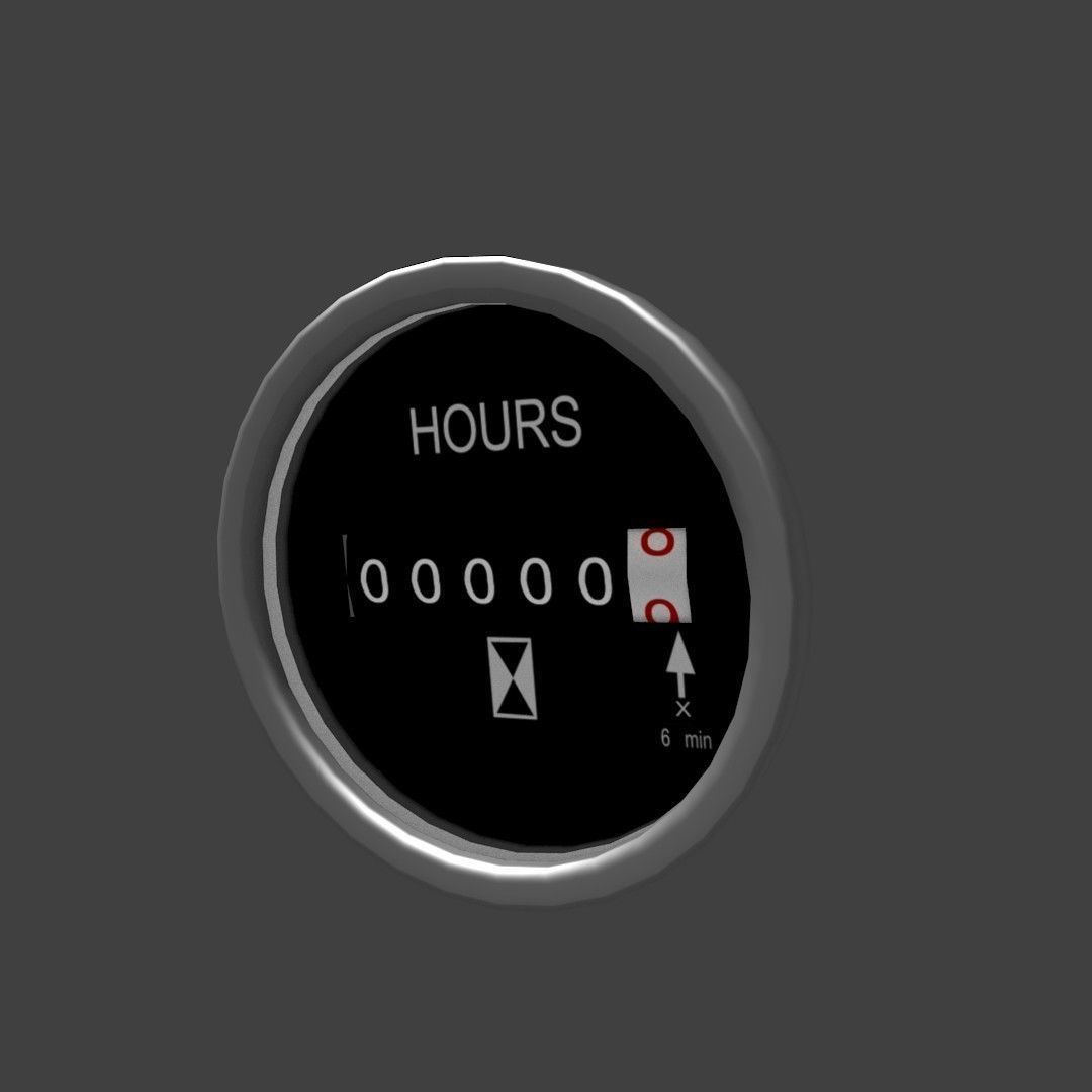 Heavy machine work time gauge 3D model_2
